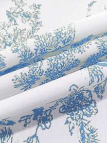 INAWLY 女士时尚休闲优雅浪漫度假印花纽扣连衣裙 - 藍色 - 查看 5