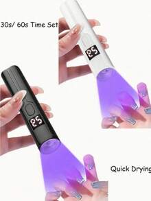 Teckwe 1件/2件 便攜式UV LED美甲燈 手持式美甲UV燈 專業美甲烘乾燈 Gel X 凝膠美甲快乾燈 LED美甲燈 便攜迷你美甲烘乾機 凝膠指甲油美甲膠 USB手電筒 家用DIY美甲美甲工具 女孩最佳禮物 可充電鋰電池容量：300mAh - 彩色 - 查看 8