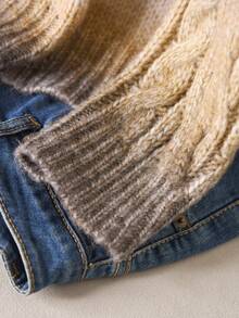 CosyJoli 大码女士渐变色圆领长袖毛衣，适合秋冬季度假、外出和通勤穿着 - 彩色 - 查看 4