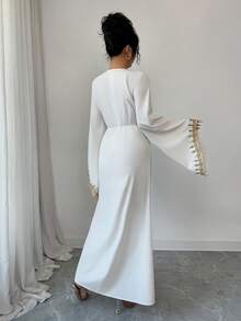 SHEIN Raffinéa Đầm dài nữ thời trang thường ngày - Màu be - Xem 2