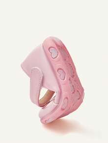 Cozy Pixies Glossy Pink Bunny Shoes With 3D Rabbit Ear Embroidery Design, Cute Cartoon, Soft & Comfortable, Fashion Princess Shoes With Lights - Pink - View 10
