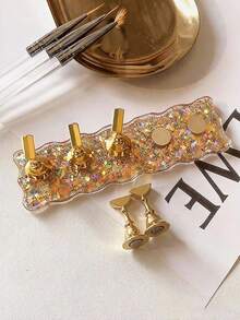 1 set, suport de afișare pentru unghii, practică unghii, accesorii pentru kit unghii, design unghii, echipament și decorațiuni pentru salon de unghii, folosit pentru practica de afișare unghii. Suport de bază cu sclipici și valuri din rășină, potrivit pentru femei și fete, produse pentru unghii, instrumente pentru unghii, instrumente pentru unghii, înapoi la școală, unghii, instrumente pentru presarea unghiilor