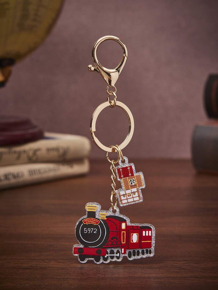 HARRY POTTER X SHEIN Harry Potter Keychain, Shiny Acrylic Material, Great Gift For Women, Students, Harry Potter Fans - Train - View 1