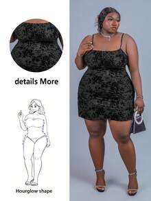 CurvyTilda Vestido plisado con estampado floral retro para mujer de talla grande, adecuado para otoño, vacaciones, graduación, regreso a la escuela, vestido slip plisado vintage Y2K, disfraz de Halloween - Negro - Ver 1