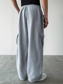 HUEFORM 男士抽绳腰阔腿运动裤 阔腿运动裤 男士阔腿慢跑裤 宽松裤 Y2k黑色宽松裤 超大运动裤 灰色慢跑裤 男士阔腿运动裤 灰色宽松运动裤 ... - 灰色 - 查看 2