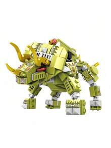 MINKOJA 可拼装可摆造型的恐龙机器人模型机械恐龙拼装套装，可动人偶玩具礼品 - 彩色 - 查看 3