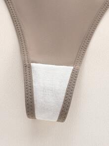 SHEIN 3pcs/Pack Women's Comfortable Casual Thong Panties With Circular Waist Connector - Multicolor - View 5