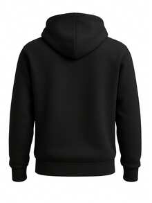 Nike Men's Hoodie Black - Black/White - View 2