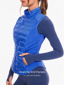 GLOWMODE Áo phao Chill Flex mềm mại ấm áp co giãn liền mạch phản quang chống thấm nước ôm vừa vặn mùa thu đông ngoài trời hàng ngày thường ngày - Xanh đậm - Xem 6