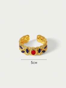 Glisma 18K 镀金红色和黑色渐变锆石戒指 - 紅色 - 查看 6