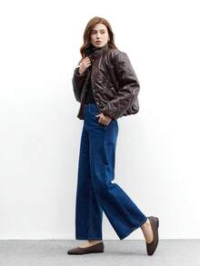 CUCCOO BIZCHIC 女士休闲百搭通勤极简平底鞋 - 棕色 - 查看 2