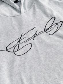 PAVTROS Manfinity Streetrush Men's Street-Style Popular INS Matching 2 In 1 Drawstring Waist Zipper Hem "Freedom" Embroidered Hoodie And Pants Set, Suitable For Outdoor Music Festivals, Nightclubs, Boyfriend/Husband Gift, Anniversary Gift, Light Grey, Men Sweatsuit Set, Hoodie And Sweatpants Set, Designer Sweatsuit, 2000s Style, Fall Clothes