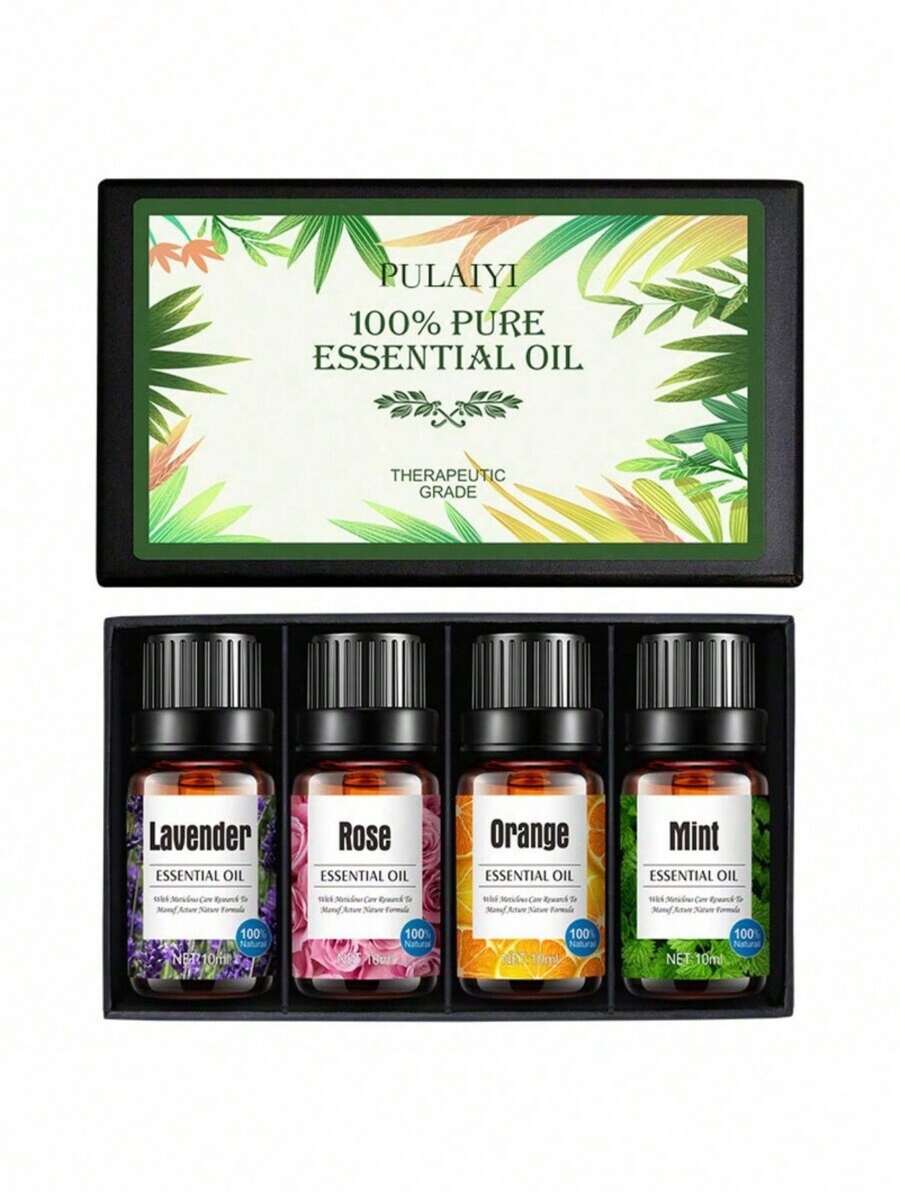 4件套精油套装,香薰精油套装,适用于香薰机、加湿器,家居礼品套装 - 多樣化香型 - 查看 1