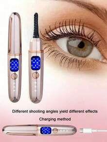 Teckwe Máy uốn mi điện mới, máy uốn mi có chức năng làm nóng với 3 mức nhiệt độ, pin dung lượng lớn 300mAh, làm nóng nhanh trong 15 giây và giữ nếp lâu, có đèn báo pin, món quà tuyệt vời dành cho phái nữ (Máy uốn mi điện GXL-012 với pin 300mAh) - Nhiều màu - Xem 4