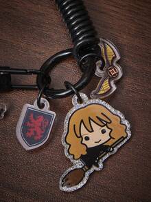 HARRY POTTER X SHEIN 哈利波特钥匙扣，弹性钥匙扣，亚克力材质，哈利波特粉丝和学生的绝佳礼物 - C - 查看 3