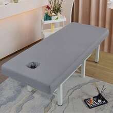 1件防水防油美容院按摩床罩床单全覆盖弹性按摩SPA床罩带孔（190*80cm） - 彩色 - 查看 11