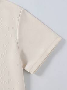 SHEIN 3pcs Tween Boy Crew Neck Short Sleeve T-Shirts With Graphic Decor, Spring & Summer Summer Holiday - Army Green - View 5