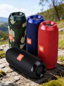 Teckwe 便携式无线音箱，防水，低音炮，FM收音机，AUX和TF音乐输入，迷你柱式音箱 - 彩色 - 查看 1