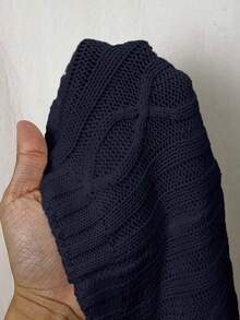 EgrlEra Áo khoác cardigan tay dài dáng ngắn tối giản Jeanoir, trang phục thường ngày thoải mái, áo tay dài thời trang nữ, set đồ phong cách. - Màu xanh hải quân - Xem 6