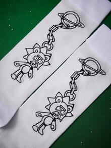 Rick and Morty X SHEIN 女士过膝袜 - 彩色 - 查看 3