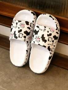 Pantuflas Unisex Eva 2026,Zapatillas Casa Hombre Mujer,Antideslizantes SuavesZapatillas de casa con estampado de vaca, antideslizantes,Sandalias/Chanclas De Casa y/o Exterior De Mujer de Moda Con Diseño De Vaca En Colores Pastel Para Dama,Calzado de casa, Zapatos de Interior y Exterior, Pantuflas de para Mujer Zapatillas de Playa Mujer Chanclas Doradas Mujer, silenciosas y no rozan los pies. - Vaca - Ver 16