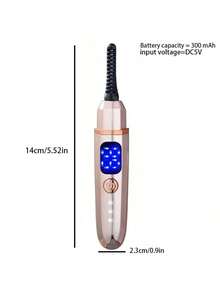 Teckwe Máy uốn mi điện mới, máy uốn mi có chức năng làm nóng với 3 mức nhiệt độ, pin dung lượng lớn 300mAh, làm nóng nhanh trong 15 giây và giữ nếp lâu, có đèn báo pin, món quà tuyệt vời dành cho phái nữ (Máy uốn mi điện GXL-012 với pin 300mAh) - Nhiều màu - Xem 7