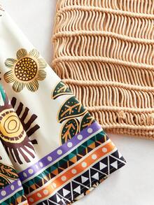 Travachic Vacation Woven Printed Spaghetti Strap Women Mini Dress, Beach Chic Dress, Tropical Print Dress, Casual Going Out Outfits,Vacation Casual Terno Outfit For Women,Summer Holiday Outfits,Spring Break Outfits,Party Outfit,Beach Outfit,Spring Clothing,Valentine's Day,Valentine Outfits For Women,Carnival Costume,Elegant,Floral,Carnival,Spring To Summer ,Party ,Summer Dress,Valentine's Day Dress,Wedding Guest Dress For Women,Birthday Dress,Party Dress,Elegant Dresses For Women,Floral Dress,Summer Dress,Carnival Costume, Mexican Style Dress Women Boho Dress For Women,Party Dress,Beach Outfit,Elegant Dresses For Women Tropical Vacation Dress Boho Summer Dress Women Beach Sundress Summer Beach Dress, Bohemian Outfits, Ibiza Outfits, Western Style - Multicolor - View 4