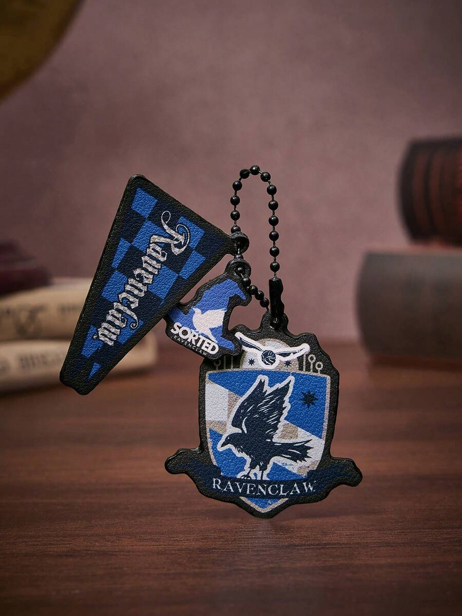 HARRY POTTER X SHEIN 1pc Magical Revival Eagle Pattern Keychain - Blue - View 1