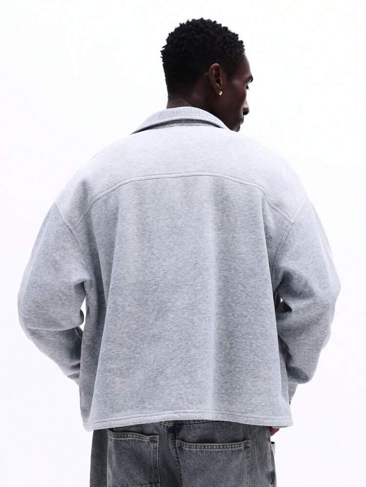 胸ポケット付き長袖オーバーシャツ