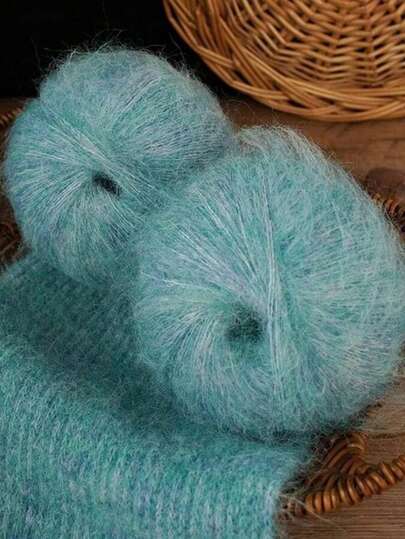 300克羊驼毛混纺粗线，6团装，多色手工DIY毛线，适用于毛衣、开衫、披肩等女士时尚保暖冬季手工编织用品