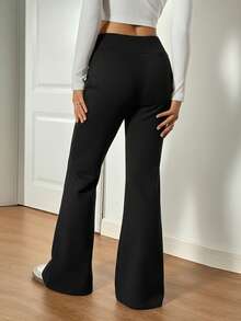 SHEIN Tall 女士刺绣喇叭裤，时尚设计，适合夏季穿着