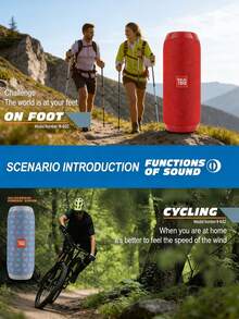 Teckwe 便携式无线音箱，防水，低音炮，FM收音机，AUX和TF音乐输入，迷你柱式音箱 - 彩色 - 查看 10