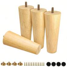 4 件套橡胶木家具腿，直锥形木腿，家具脚替换腿适用于橱柜沙发梳妆台椅子脚凳桌子 - 彩色 - 查看 11