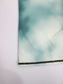 Manfinity Swimmode 男士扎染印花防晒泳衣 - 霧霾藍 - 查看 5