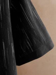 Core Aspect 男士休闲短袖衬衫长裤套装，夏季 - 黑色 - 查看 5