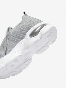 JNSQ Comfortable Soft Sole Breathable Lace-Up Kids Sneakers, For Casual Outdoor & Daily Wear - Grey - View 5