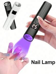 Teckwe 1件/2件 便攜式UV LED美甲燈 手持式美甲UV燈 專業美甲烘乾燈 Gel X 凝膠美甲快乾燈 LED美甲燈 便攜迷你美甲烘乾機 凝膠指甲油美甲膠 USB手電筒 家用DIY美甲美甲工具 女孩最佳禮物 可充電鋰電池容量：300mAh - 彩色 - 查看 7