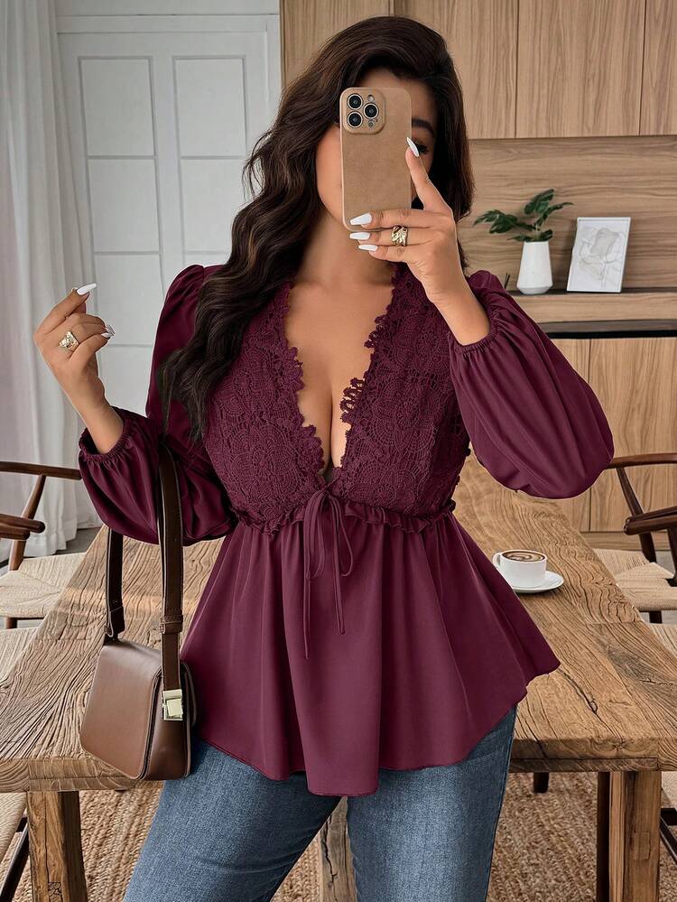 Elouméa Blusa de Manga Longa Versátil e da Moda para Férias com