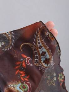 Sweetra Y2K Sexy Asymmetrical Hem Subculture Cashew Flower Camisole - Multicolor - View 4