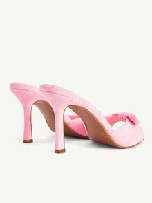 CUCCOO CHICEST 女士时尚蝴蝶结装饰百搭高跟凉鞋 - 粉色 - 查看 10