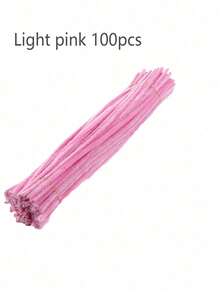 100pcs/Set Twist Tie Plush Craft Sticks DIY Floral Bouquet Material, Foldable High Quality Colorful Pipe Cleaners, Bendable Plush Sticks Suitable For Mother's Day, Graduation, Wedding, Birthday Gifts [Note: Due To Shooting Angle And Lighting, The Product May Look Slightly Different From The Actual Item, Please Consider Before Purchasing] - Multicolor - View 16