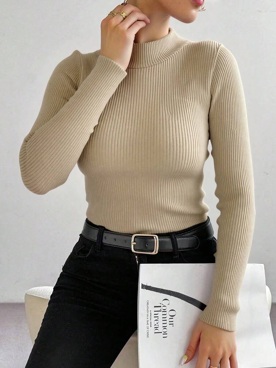 Women Sweaters - Oatmeal - View 1