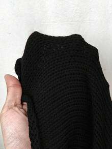 EgrlEra 女士休闲星形图案毛衣，秋冬款 - 黑色 - 查看 5