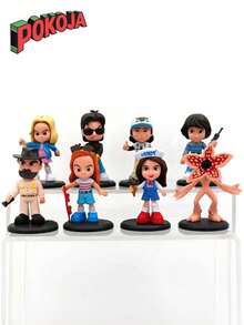 POKOJA LAND 3.5 Inch Strange Story Hand-Made Model Toy,Desktop Decorative Ornament, Collectible Doll Gifts For Fans,Perfect For Car & Desktop Decor, Figurine Doll For Fans Gift,Halloween Christmas Birthday Gift - Multicolor - View 5