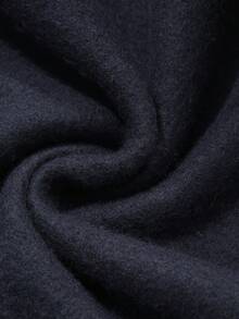 DAZY Sudadera con capucha de hombre con estampado de letras de color contrastante y forro térmico, para otoño/invierno - Azul Marino - Ver 6