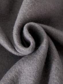 SHEIN Sparklyn 2件套女童白色碎花灰色腰部抓绒卫衣和宽松运动裤休闲运动套装，秋冬季 - 深灰色 - 查看 4