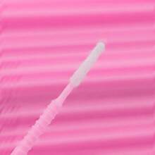 HMQ Beauty 100支装一次性微型刷头睫毛嫁接卸除棉签，带尖端睫毛增长工具，散装 - 彩色 - 查看 9