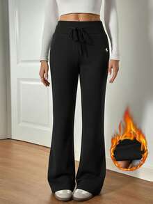 SHEIN Tall 女士刺绣喇叭裤，时尚设计，适合夏季穿着