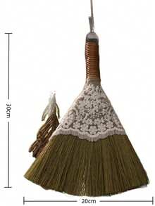 Cirelle Mini Desktop Broom With Embroidered Lace, Small Sweeping Brush Household Cleaning Tool For Office And Home Dust Removal - Multicolor - View 3