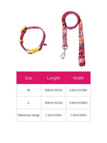 THE POWERPUFF GIRLS X PETSIN Cartoon Pattern Pet Collars, Leashes & Harnesses Sets - Hot Pink - View 4